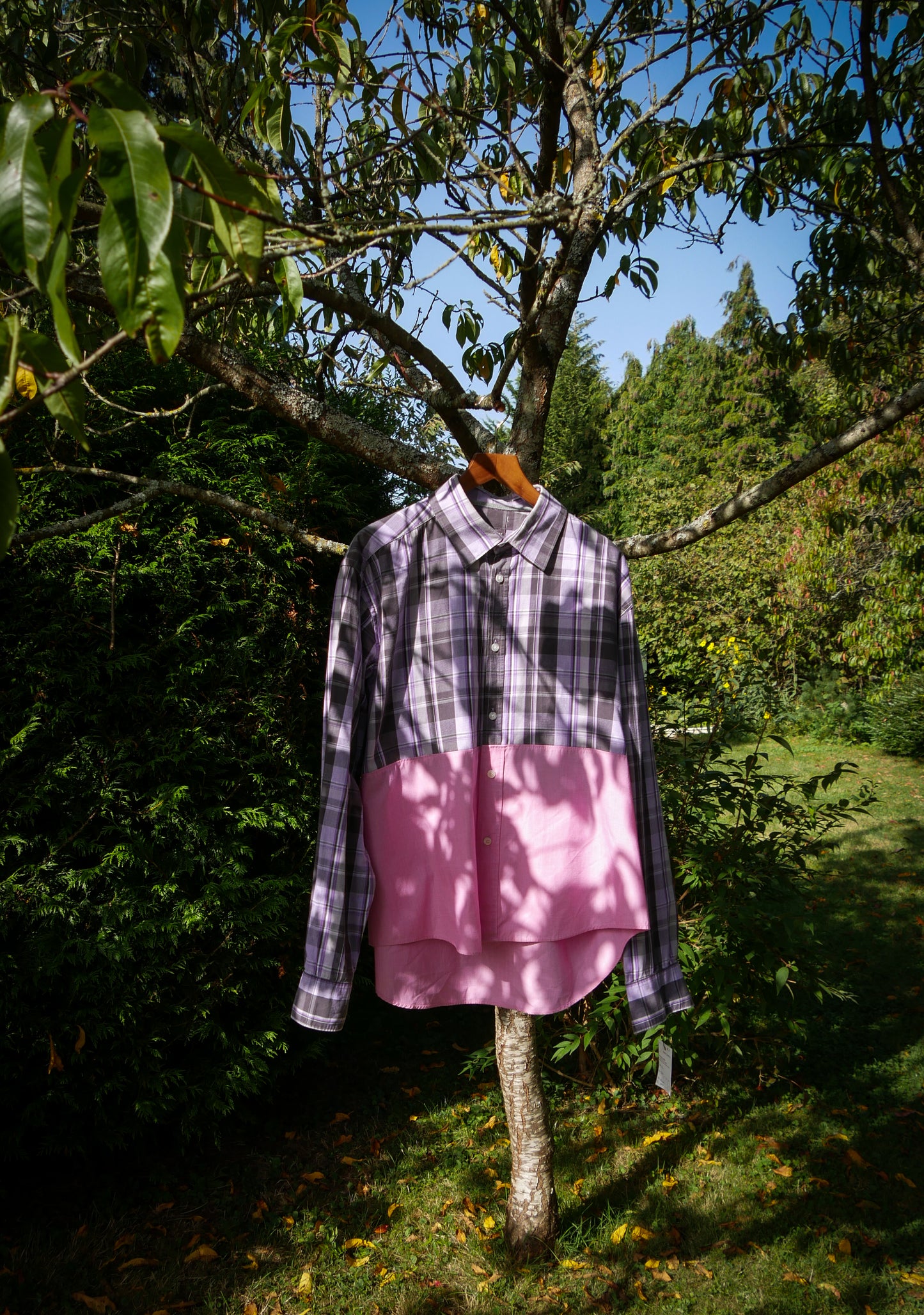 #6 chemise carreaux/rose/courte